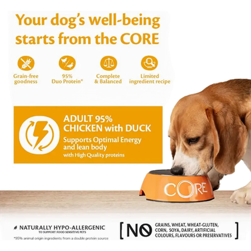 Dog Adult 95% Duo Protein Chicken & Duck