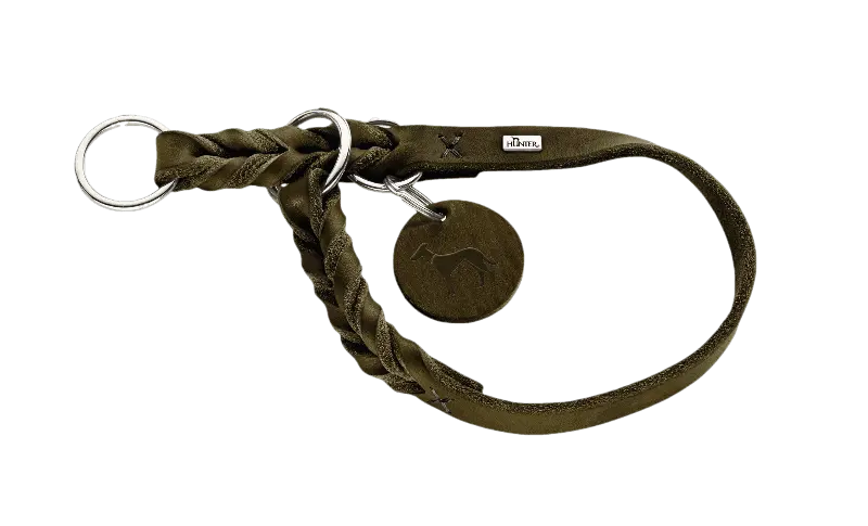 Hundhalsband Ställbart Solid Education Halvstryp Olivgrön