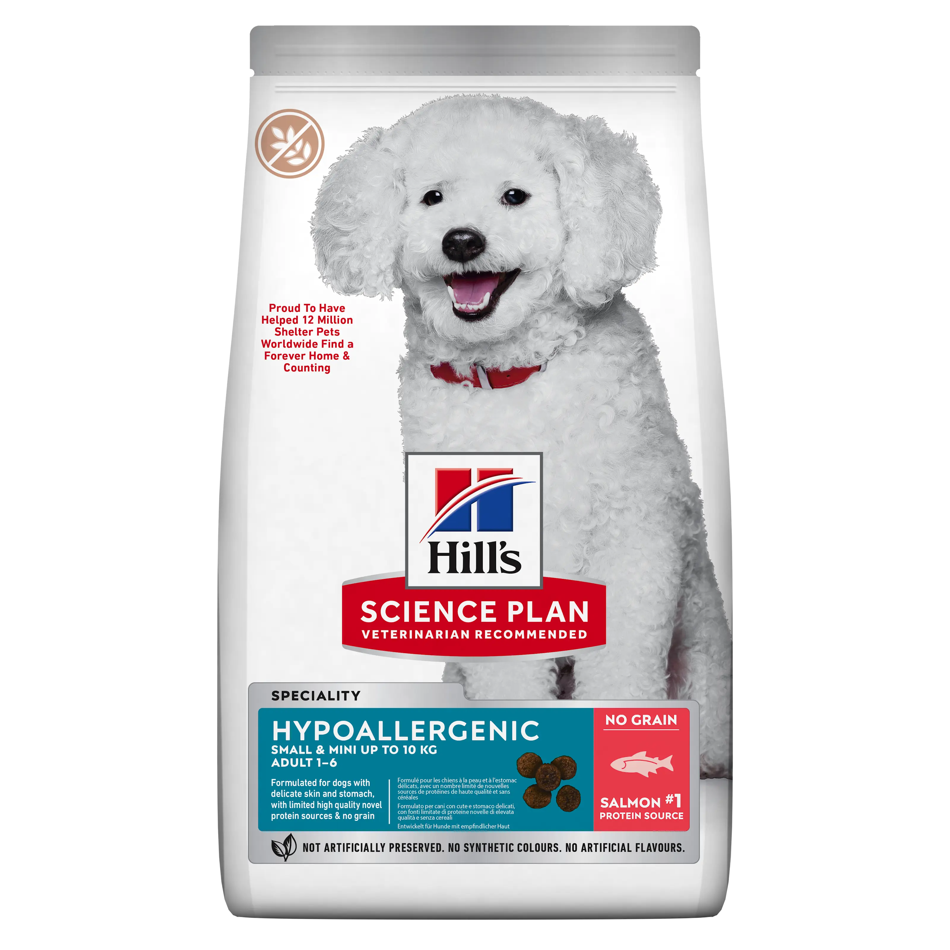 Hypoallergenic Adult Small & Mini Salmon - Dry Dog Food Grainfree 1,5 kg