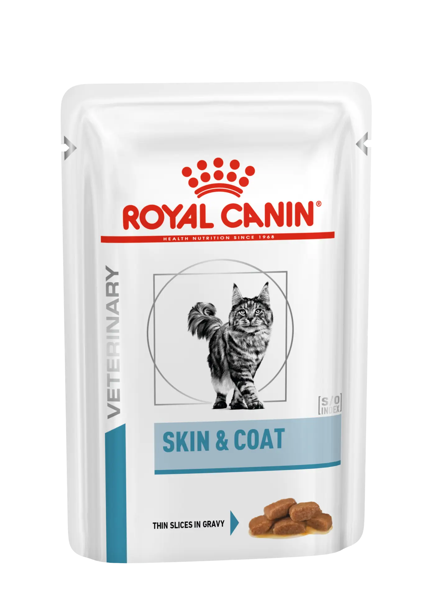 Derma Skin & Coat Pouch våtfoder för katt 85 g x 12 st