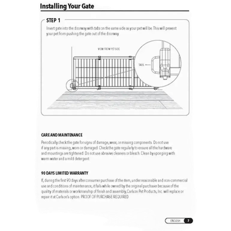 Pet Gate Freestanding Small Extra Wide