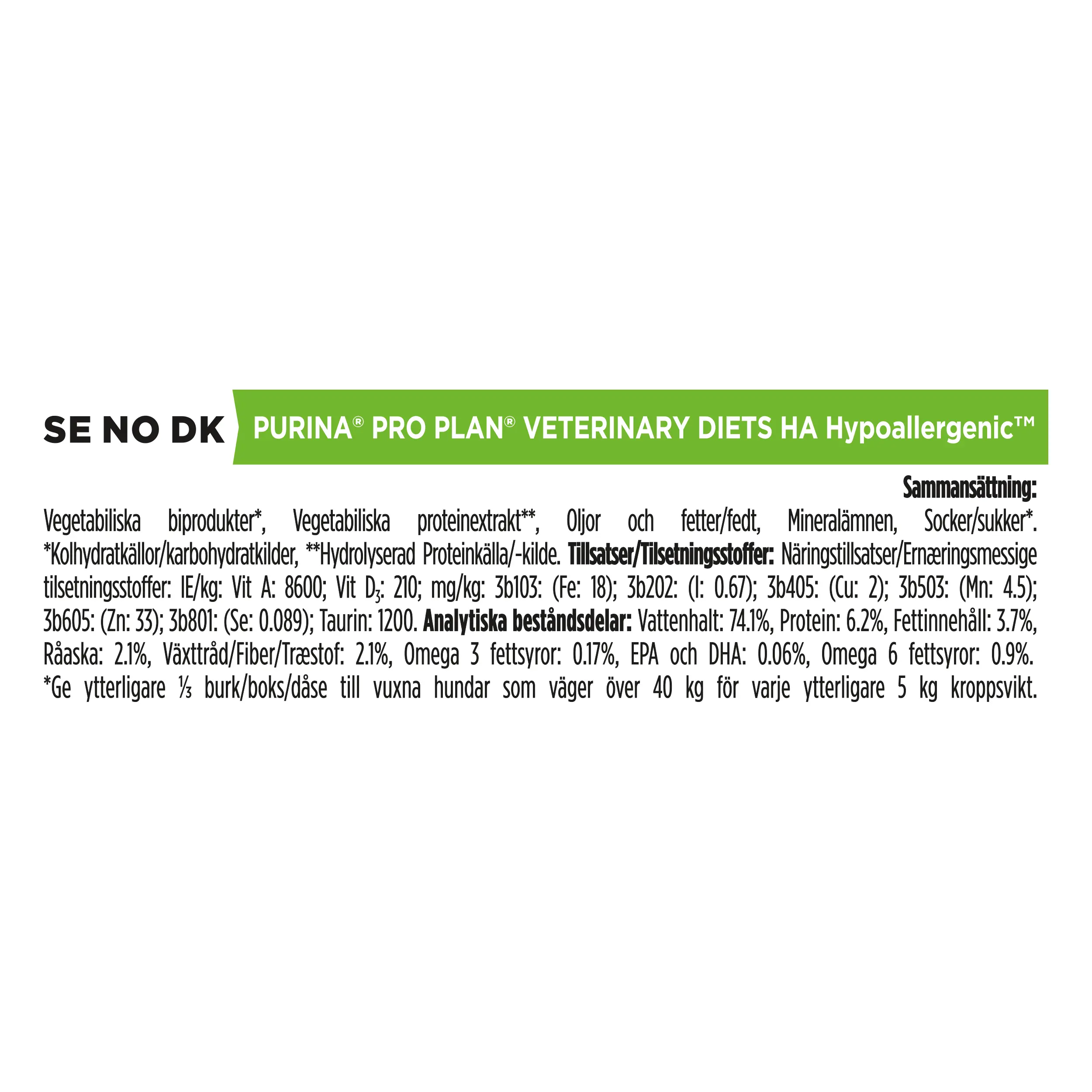PVD Canine HA Hypoallergenic Mousse
