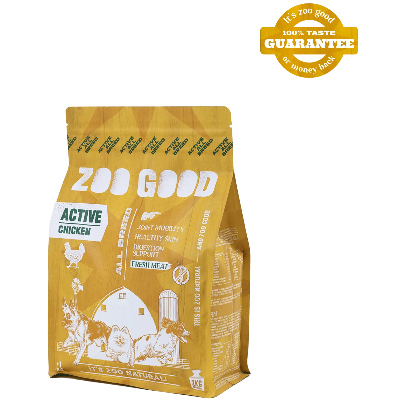 Chicken Active Adult All Breed - kuivaruoka aktiivisille koirille 2 kg