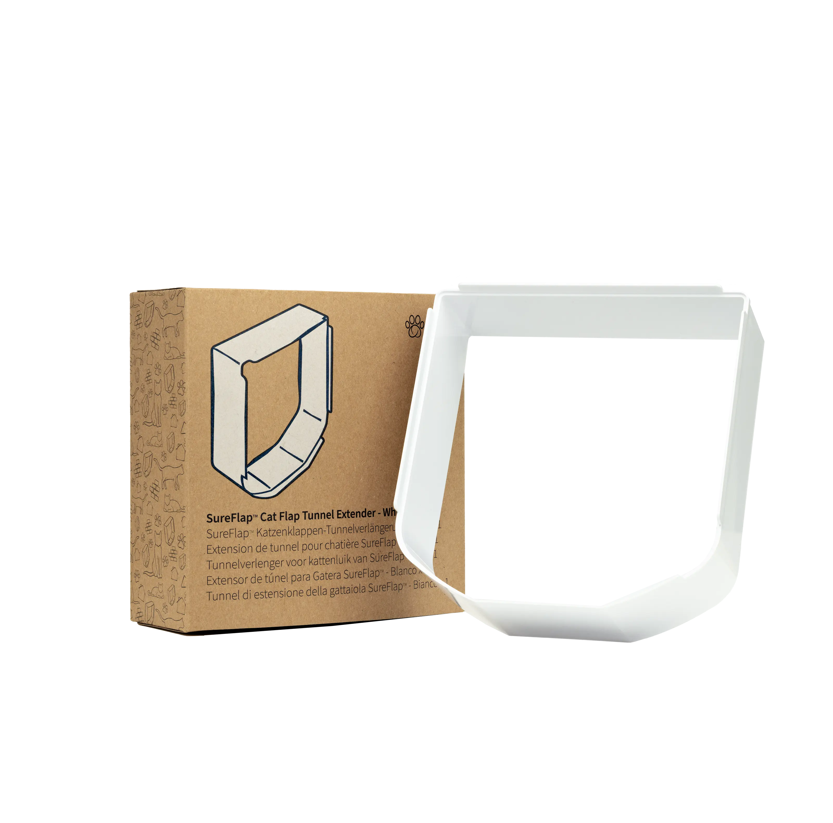 Cat Flap Tunnel Extender - Valkoinen