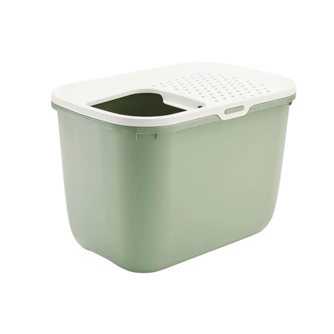 Savic Kattlåda Hop in med tak 59x39x39,5cm, Botanical green