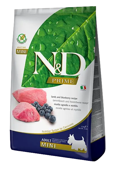 N&D Dog Prime Lamb & Blueberry Adult Mini 2,5 kg