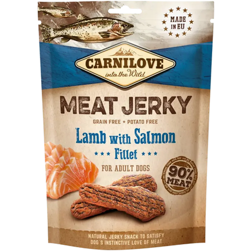 Tørket lammekjøtt med laksefilet 100 g