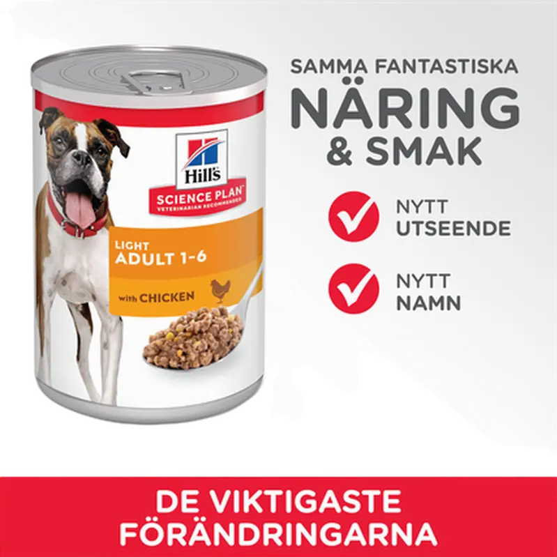 Hill's Science Plan Adult Light Kylling vådfoder til hund 370 g