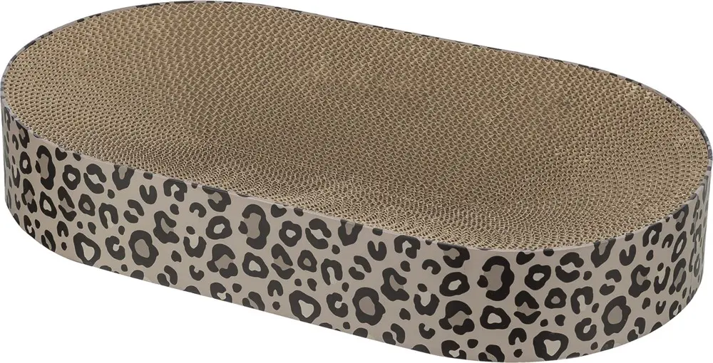 Trixie Kratzbrett Leo mit Katzenminze, Braun – 63 × 10 × 35 cm