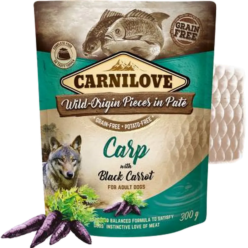 Dog Pouch Paté Carp with Carrot 300 g