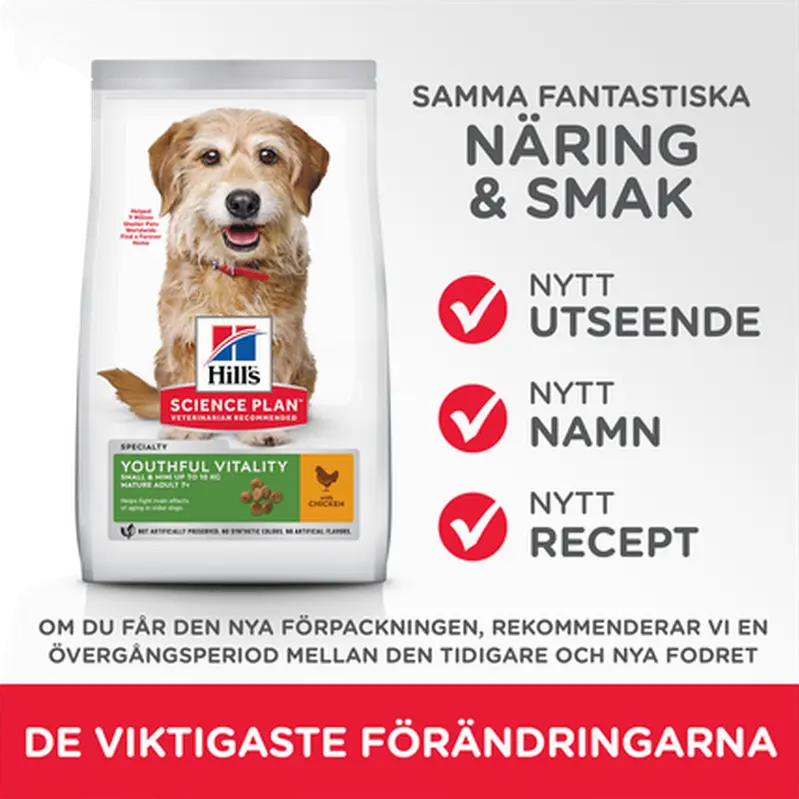 Hill's Science Plan Mature 11+ Small & Mini Kylling - Tørfoder til Hund