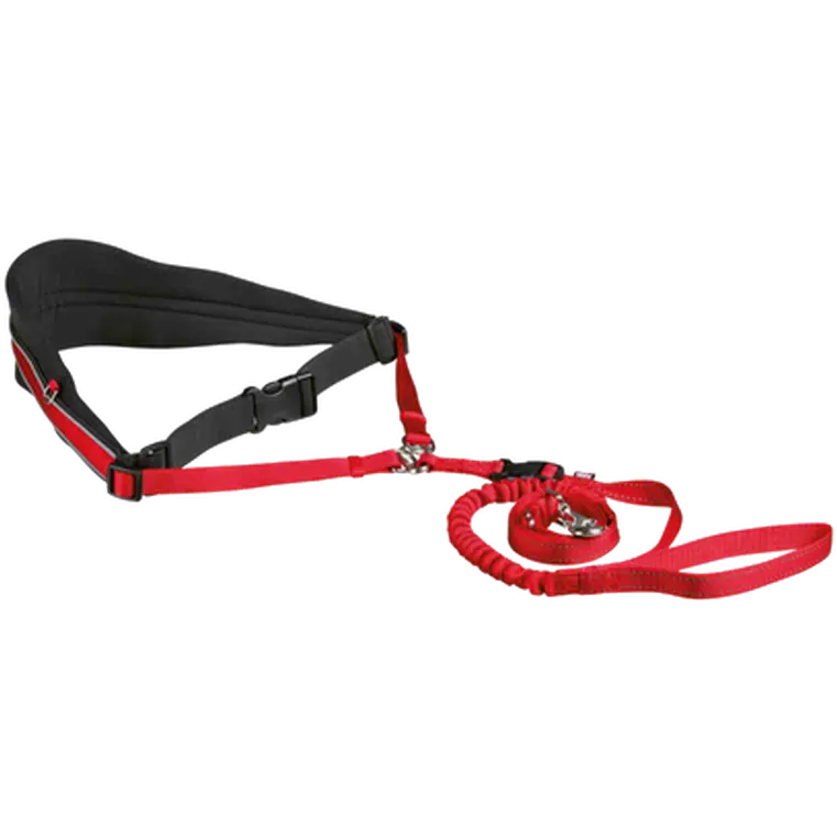 Waist Belt with Leash Black 70 -120 cm