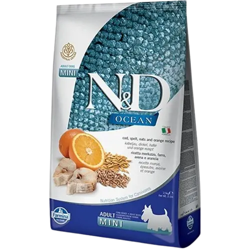 N&D Dog Ocean Codfish Pumpkin & Orange Adult Mini 2,5 kg