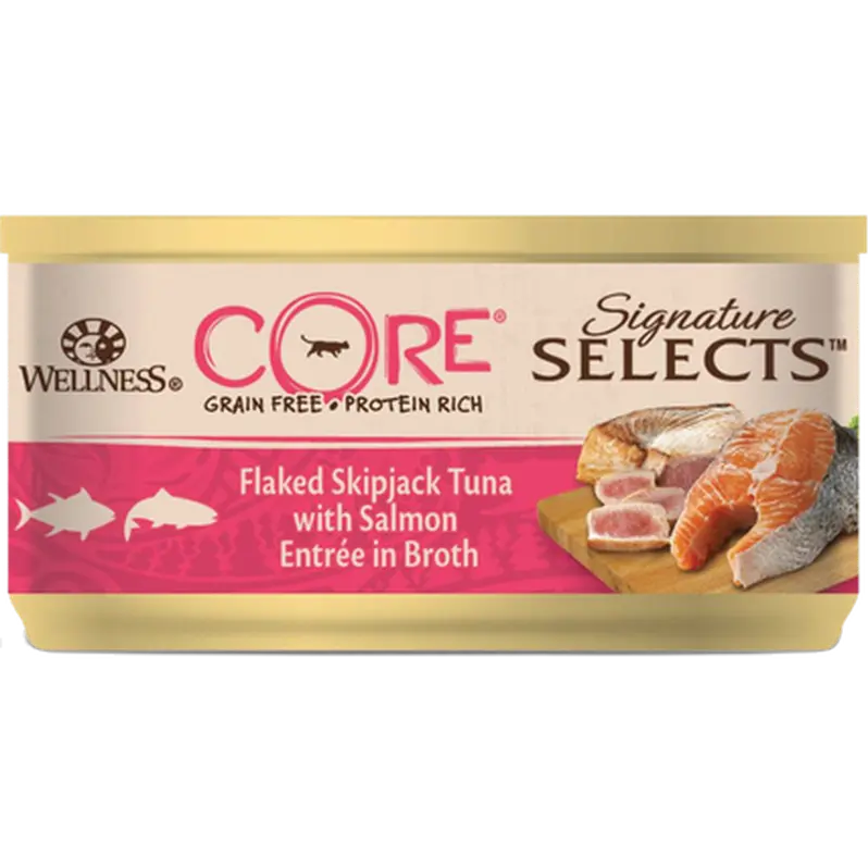 Cat Adult Signature Selects Flaked Tuna & Salmon in Broth Wet 79 g