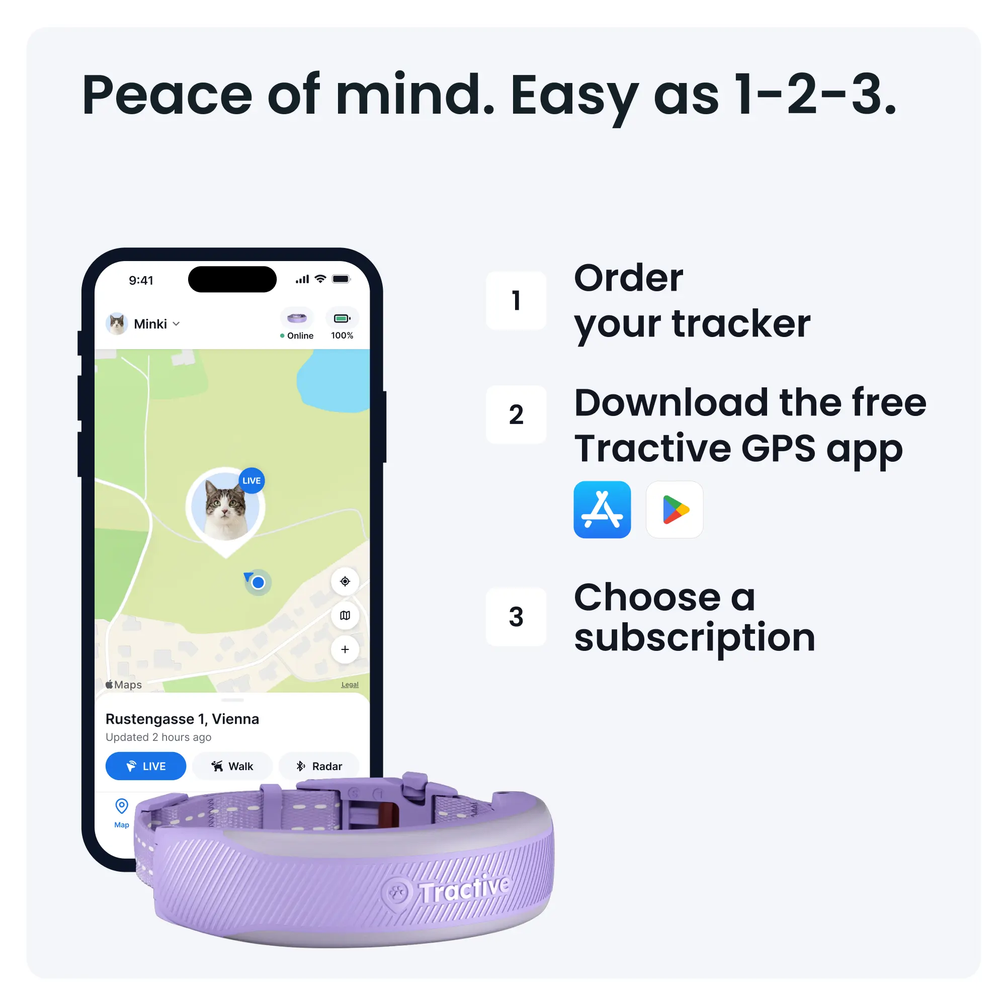 CAT 6 Mini GPS Lavendel