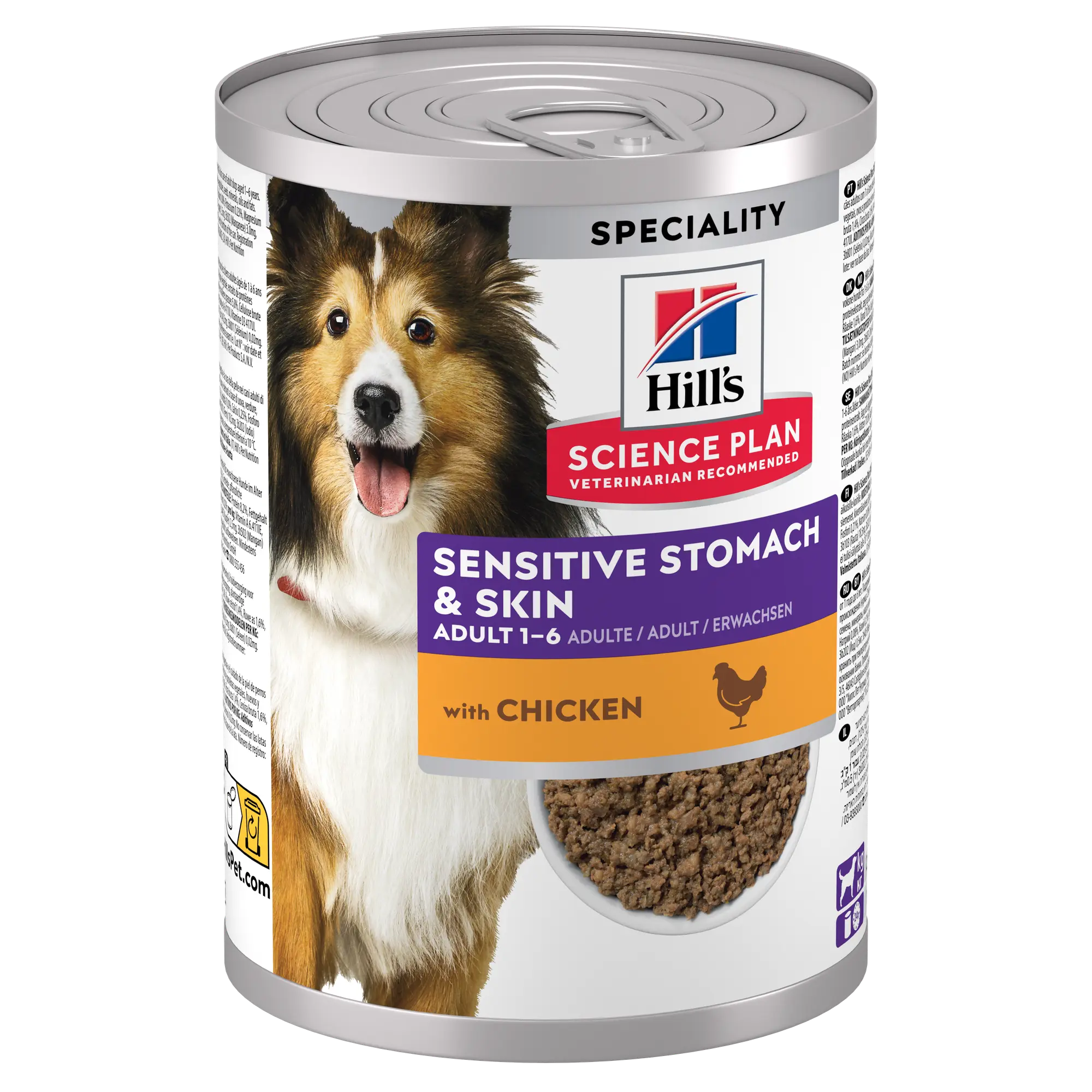 Canine Adult Sen.Stomach & Skin Chicken & Vegetables 370g
