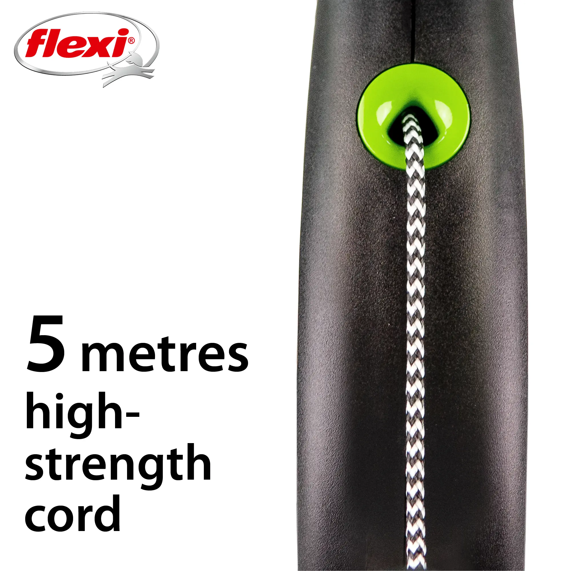 Rullebånd Svart Design Cord Green
