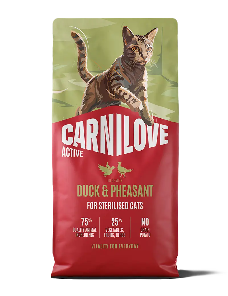 Active Cat Duck & Pheasant for sterilisert voksenkatt av alle raser 2 kg