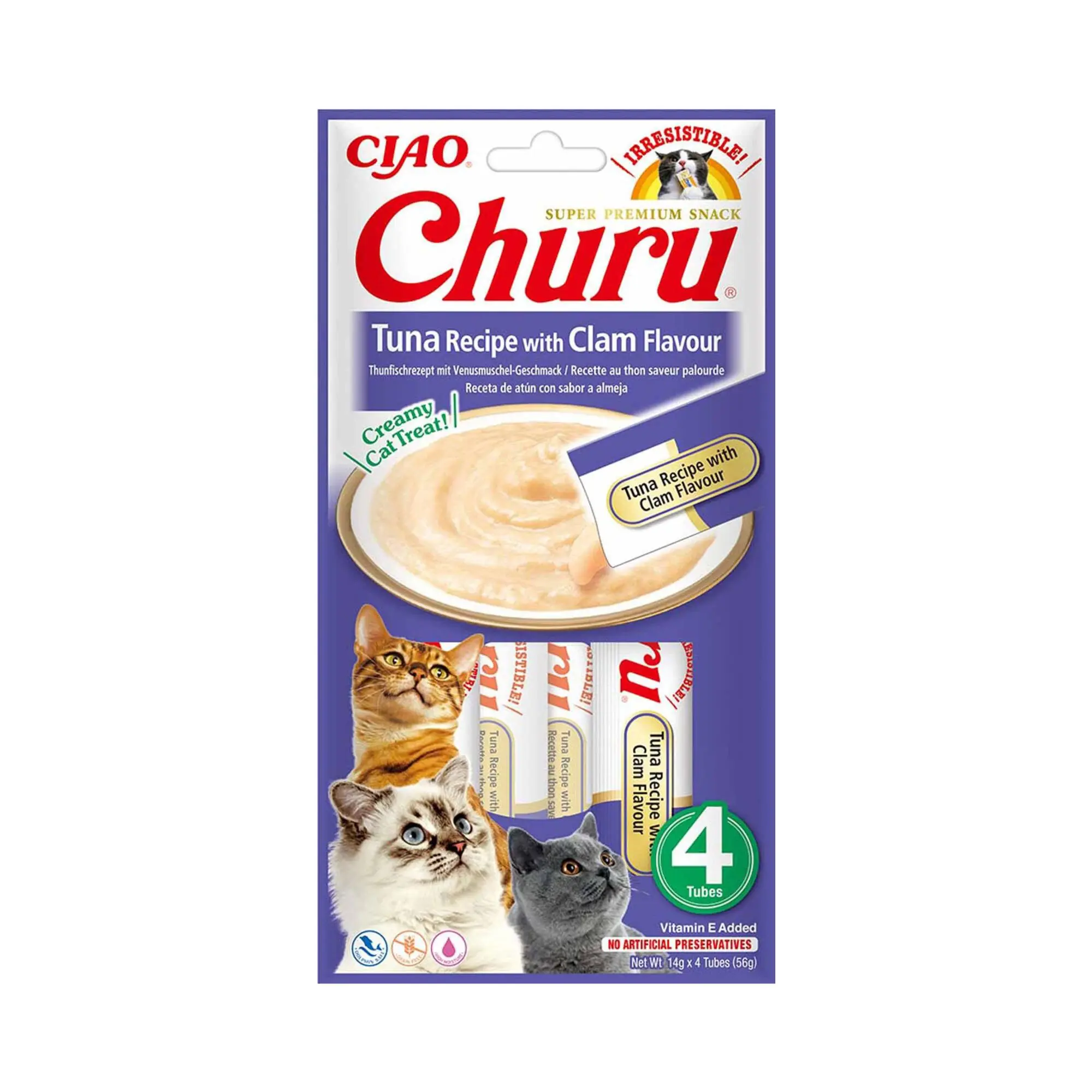 Cat Tuna Withclam Flavour 4X14G