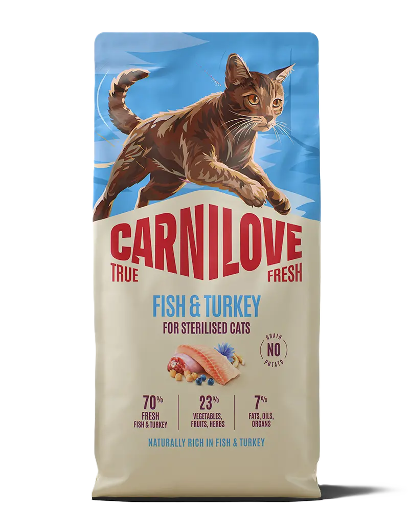 True Fresh Cat Fish & Turkey for sterilisert voksenkatt av alle raser, 2 kg