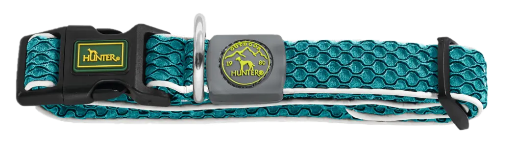 Hundhalsband Hilo Vario Basic Mesh Turkos
