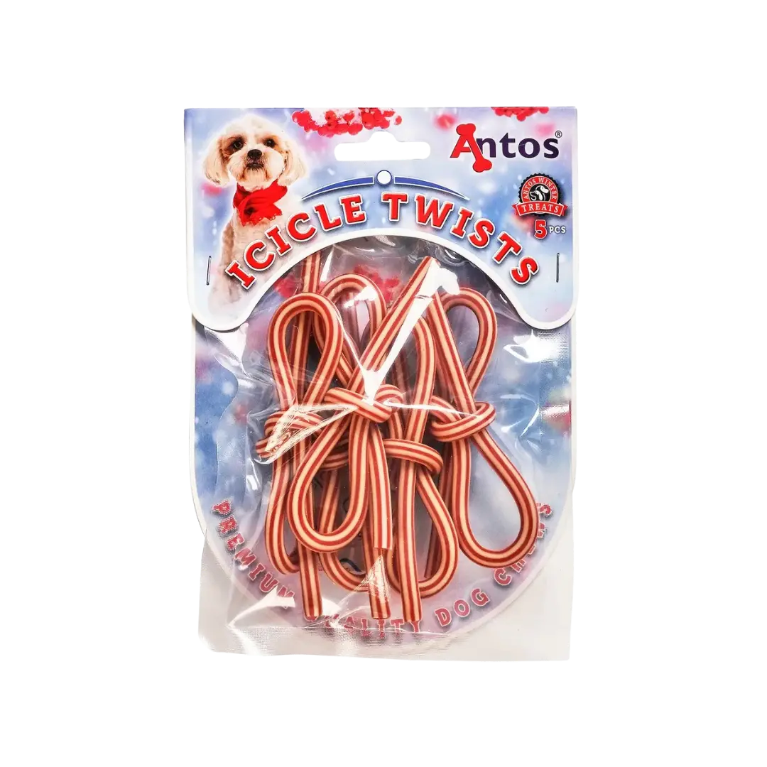 Antos Hundegodbit Icicle Twists 5-pakning