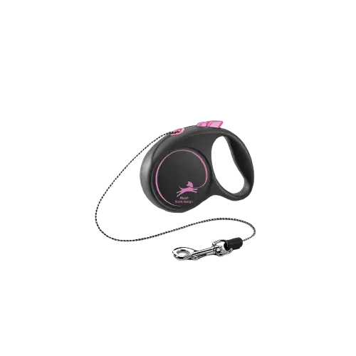 Rullkoppel Black Design Cord, 3m, XS, max 8kg, Rosa