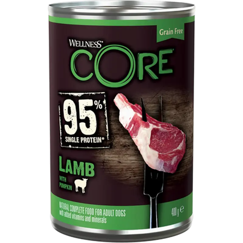 Dog Adult 95% Single Protein All Breed Lamb & Pumpkin Wet 400 g