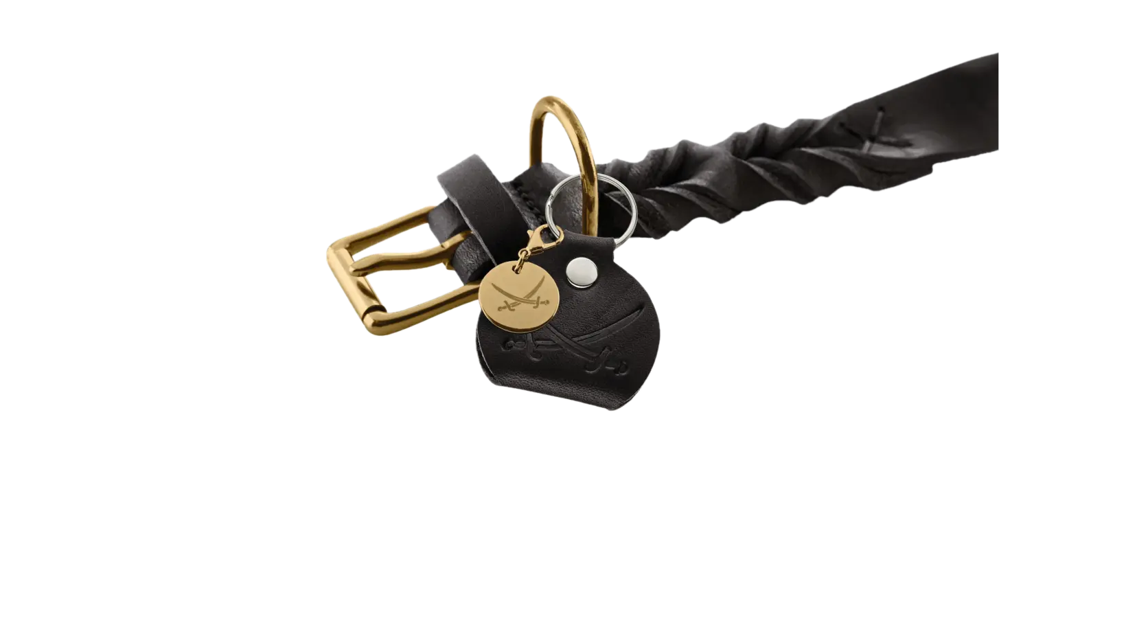 Hundhalsband Sansibar Solid Cow Leather Svart