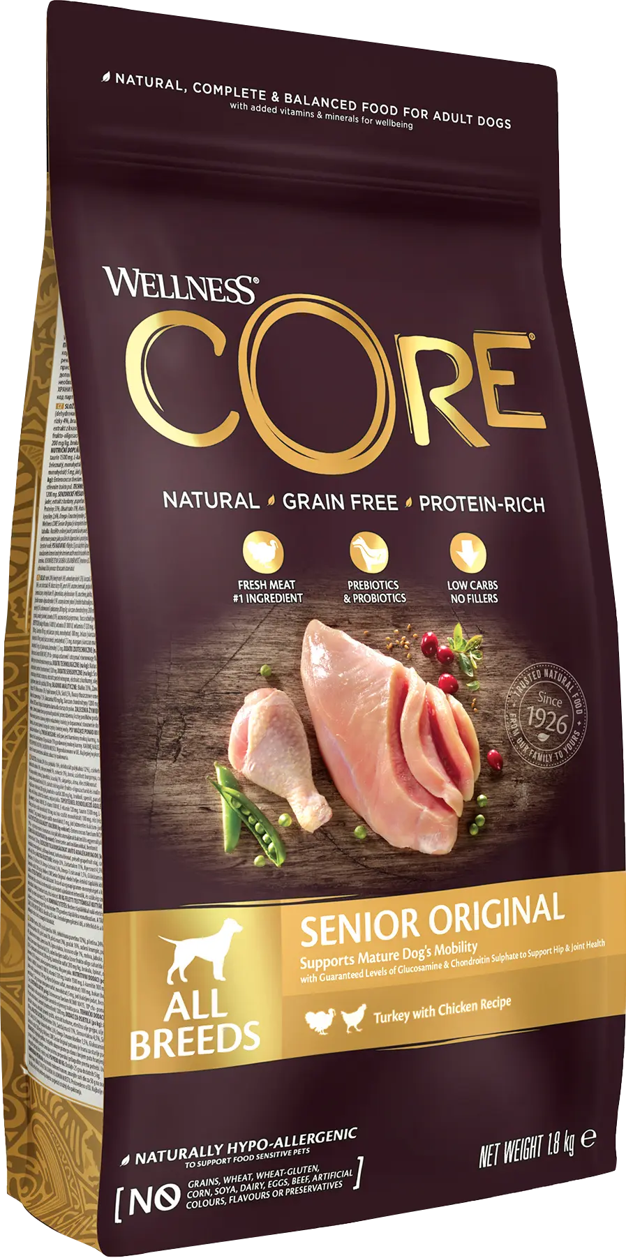 Dog Senior Original All Breed Chicken & Turkey Dry 1,8 kg