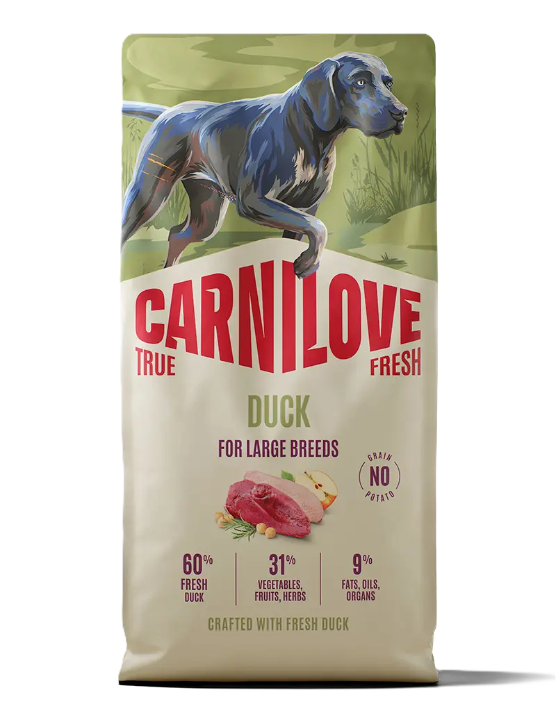 True Fresh Dog Duck for voksne hunder av store raser 12 kg