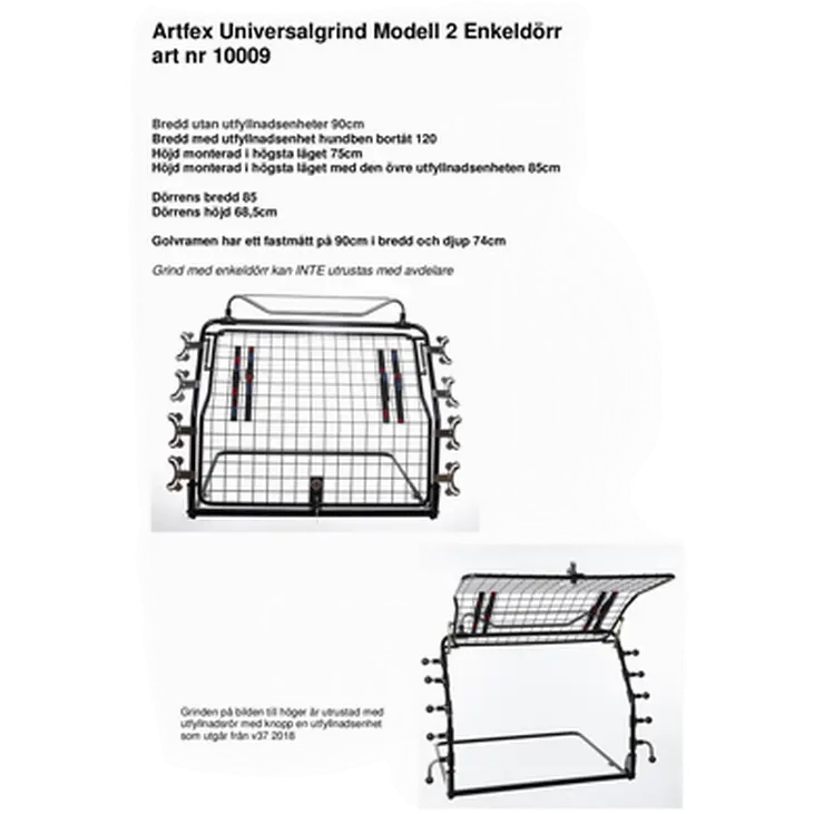 ArtFex Hundgrind Modell 2 Enkel