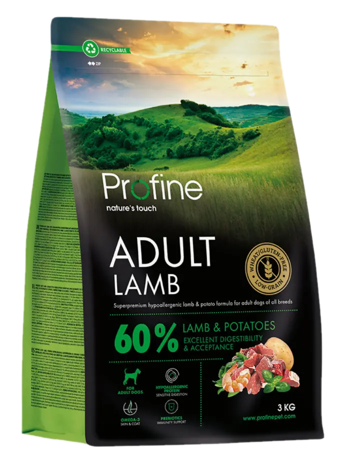 Dog Dry Food Adult Lamb & Potatoes Black 3 kg
