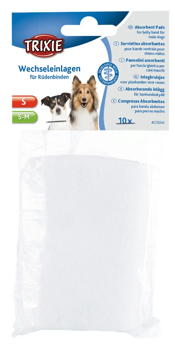 Absorberande inlägg för hanhundsskydd, S, S-M, 10 st.
