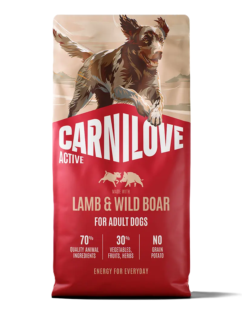 Active Dog Lam og villsvin for voksne hunder av alle raser 1,5 kg