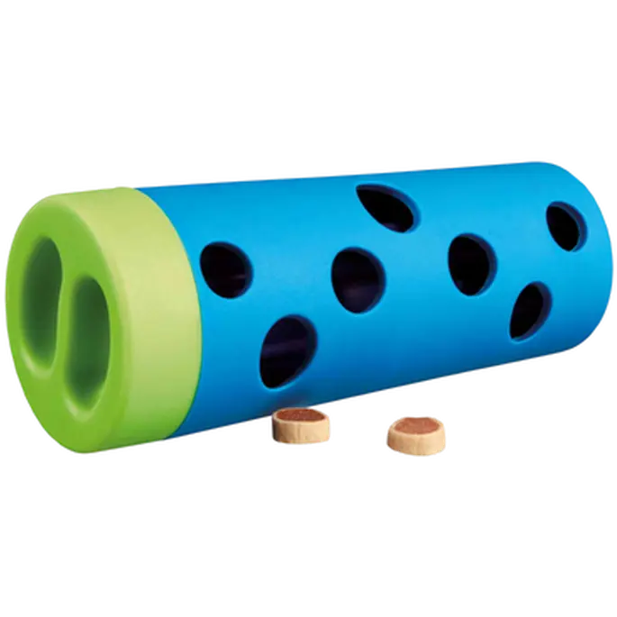 Dog Activity Snack Roll Natural Rubber Blue 14 cm
