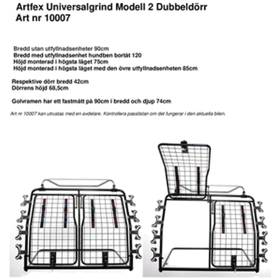 Hundgrind Modell 2 Dubbel