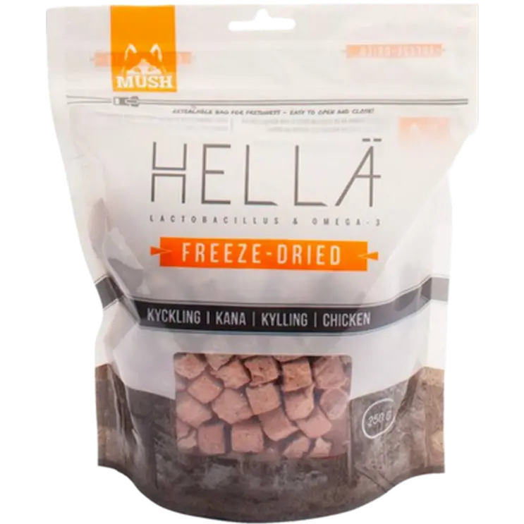 Hellä Frysetørket kylling brun 250g