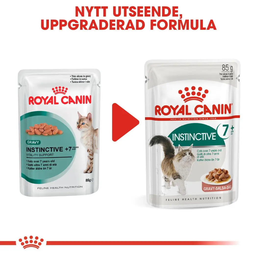 Instinctive 7+ ikääntyvän kissan märkäruoka kastikkeessa