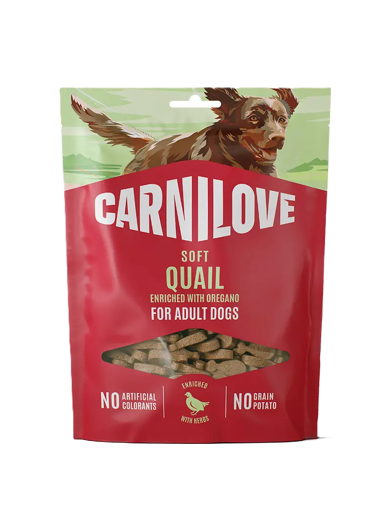 Dog Soft Snack Vaktel beriket med oregano 200 g