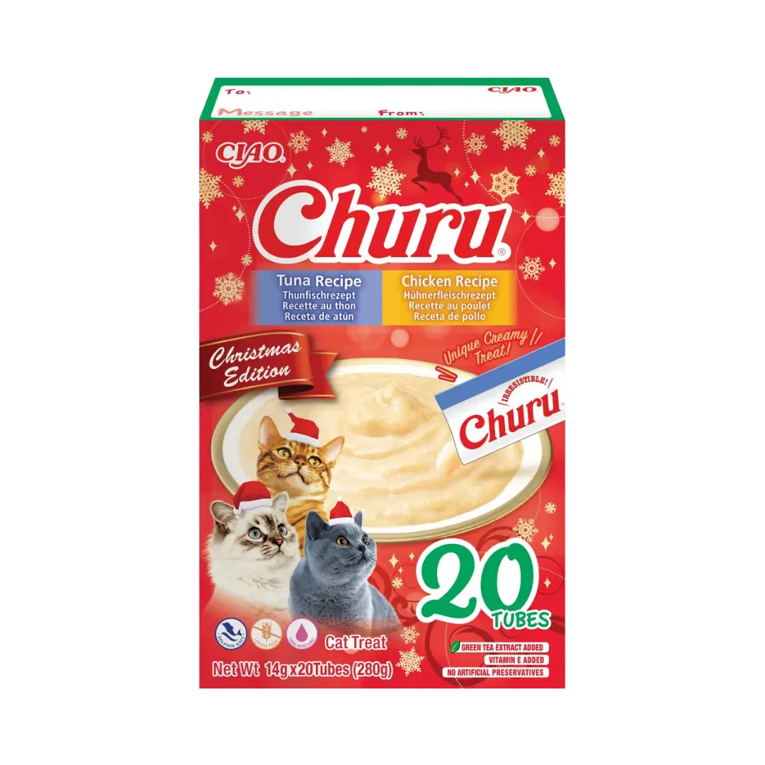 Churu Kattegodbit Christmas Box Kylling & Tunfisk 20-pakning