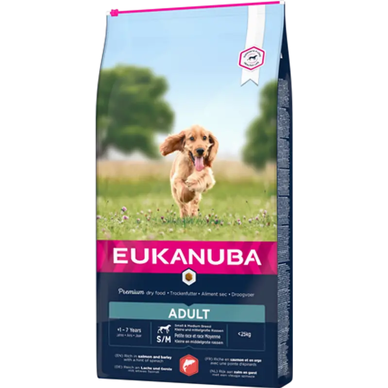 Dog Adult Small/Medium Breed Lax & Korn 2,5 kg