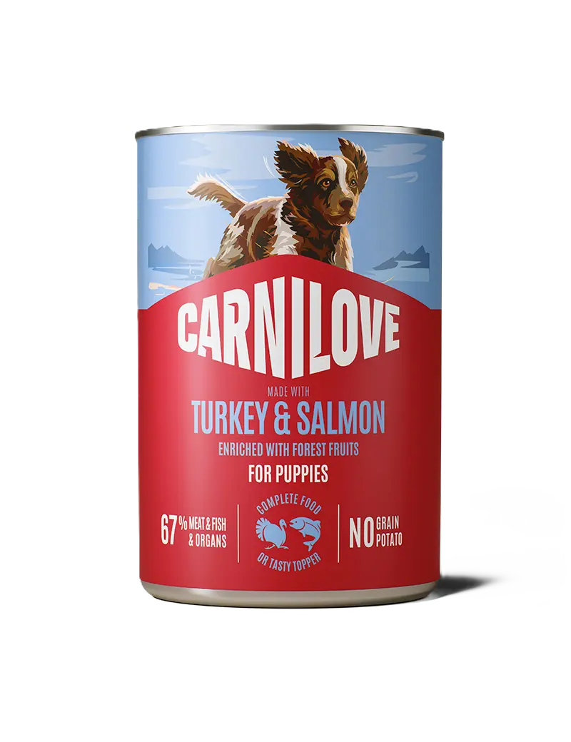 Dog Can Paté Laks & Kalkun til valper 400 g