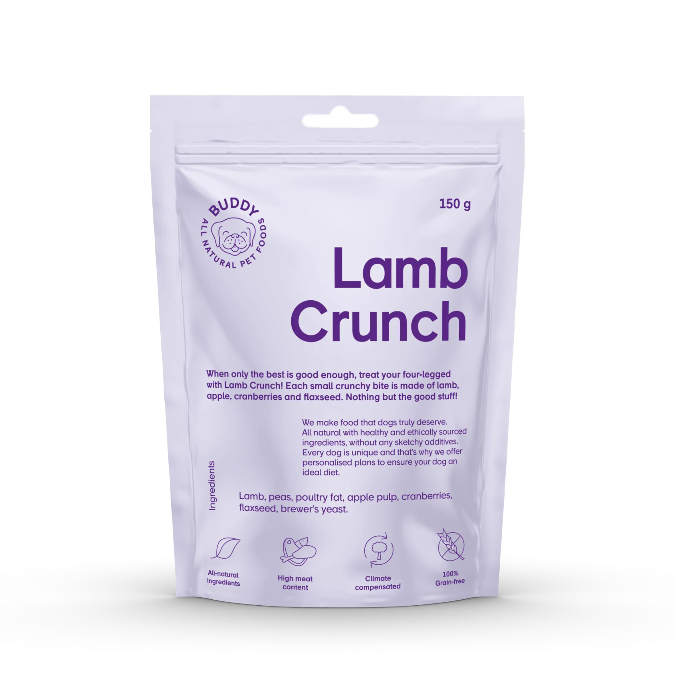 Crunchy Snack Lam med tyttebær 150 g