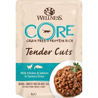 Cat Adult Tender Cuts Chicken & Salmon in Savoury Gravy Wet 85 g