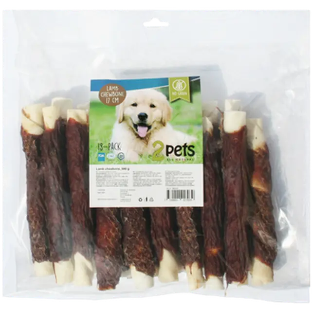 2pets Dogsnack tyggeben med lam – 840 g