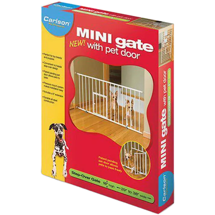 Pet Gate Mini Walk-Through With Small Pet Door