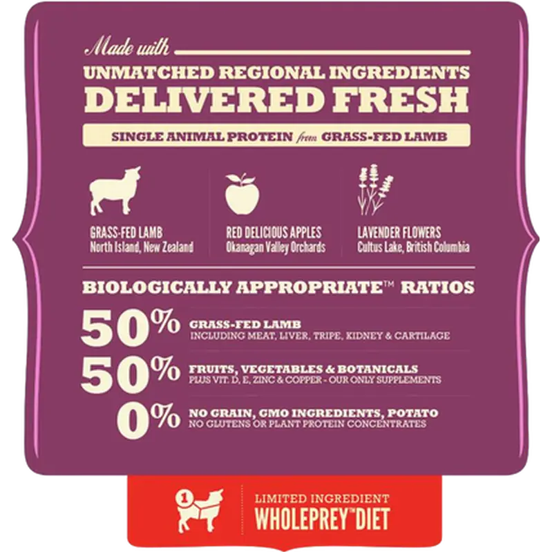 Dog Singles Grass-Fed Lamb