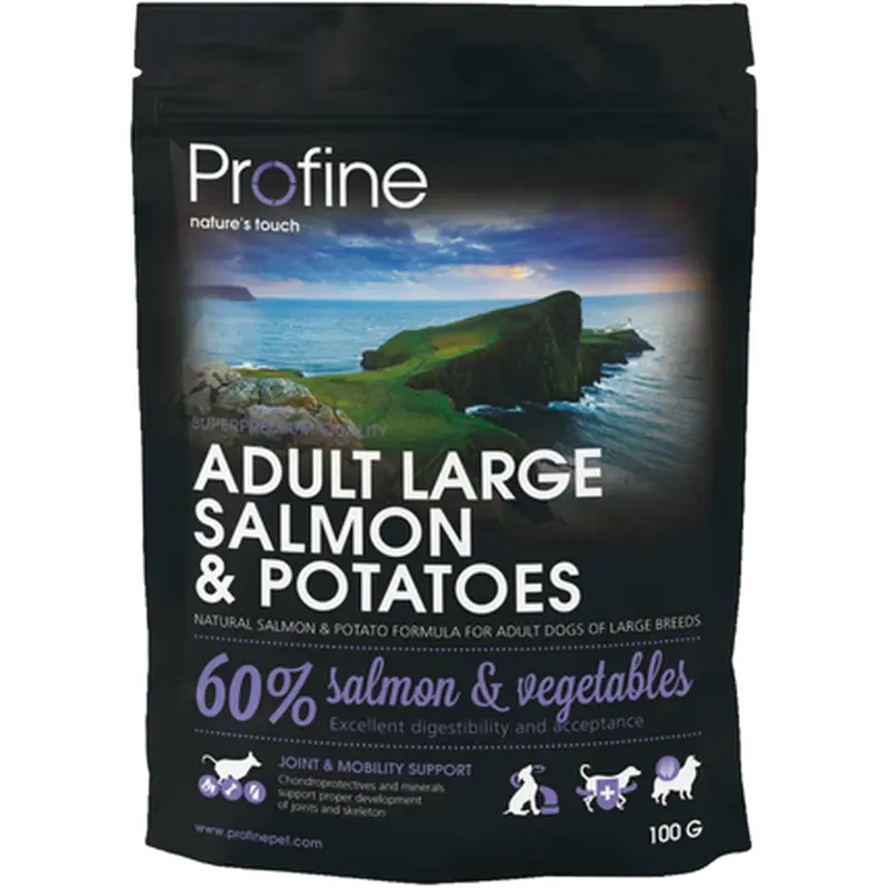 Dog Dry Food Adult Large Salmon & Potatoes Black 3 kg