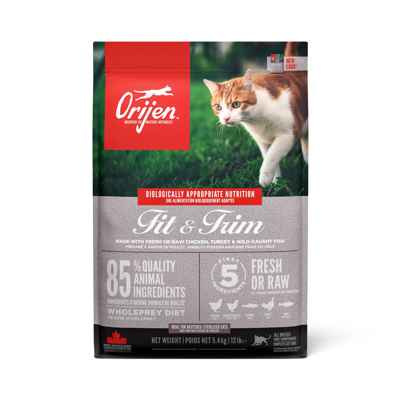 Cat Fit & Trim Grain Free - Dry Cat Food Beige 5,4 kg